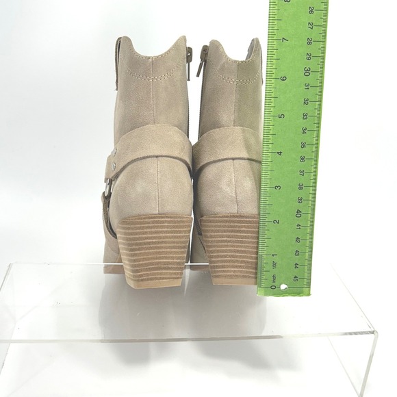 Open Edit Size 9 Taupe Suede Western Ankle Boots NEW Booties $130 Enzo Women's - Picture 7 of 16